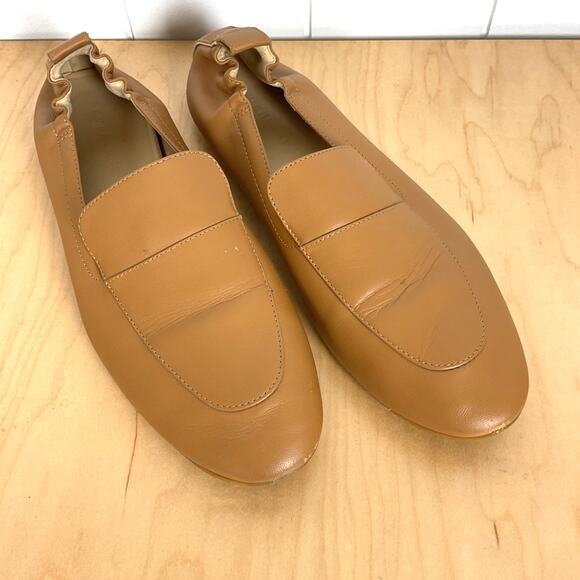 Everlane Women's The Day Loafers in Camel Brown Leather Size 8 - Picture 2 of 9